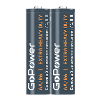 Батарейка GoPower R6 AA SH2 Heavy Duty Солевая 1.5V (2/60/1200) 