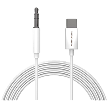 Кабель AUX MORE CHOICE UK28a Jack 3.5mm (m)-Type-C (m) 1м TPE белый 