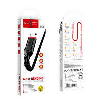 Кабель HOCO X59 USB (m)-Type-C (m) 1м 3.0A нейлон черный (1/33/330)