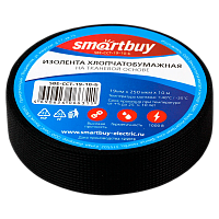 Изолента Smartbuy 19мм*10м ХБ черный 