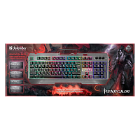 Клавиатура проводная Defender GK-640DL Renegade игровая USB 1.5м черный (1/20) 