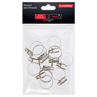 Хомут Smartbuy Винт нержавеющая сталь 16-25мм 10шт.