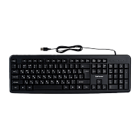 Клавиатура проводная GoPower GPK01 классическая USB 1.35м черный (1/20)
