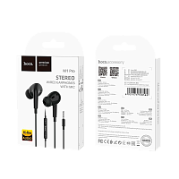 Наушники внутриканальные HOCO M1 PRO с микр. черный (1/34/340)