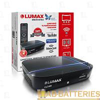Приставка для цифрового ТВ Lumax DV1115HD DVB-T/T2/C пластик черный (1/20) 
