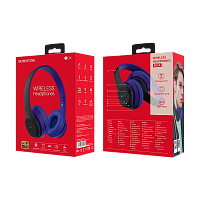 Наушники полноразмерные Borofone BO4 bluetooth 5.0 с микр. синий (1/12/36)