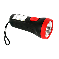 Фонарь туристический Ultraflash LED16014 1.5W 1+4SMD от аккумулятора IP20 черный красный (1/25/200)