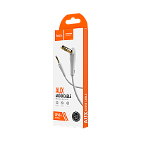 Кабель AUX HOCO UPA14 Jack 3.5mm (m)-Jack 3.5mm (m) 1м TPE серый (1/30/300) 