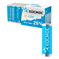 Батарейка Космос LR6 AA БОКС24 Alkaline 1.5V (24/480) 
