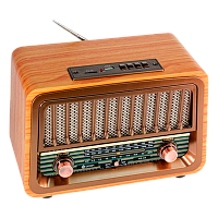 Радиоприемник DEESPI S1213 RE-04 пластик BT/AM/FM/SW/USB/AUX/MicroSD РЕТРО-стиль 