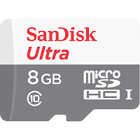 Карта памяти microSD SanDisk ULTRA Android 8GB Class10 UHS-I (U1) 48 МБ/сек с адаптером