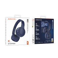 Наушники полноразмерные Borofone BO32 bluetooth 5.4 с микр. синий (1/60)