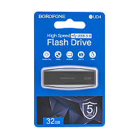 Флеш-накопитель Borofone Wonder BUD4 32GB USB3.0 пластик черный (1/40)
