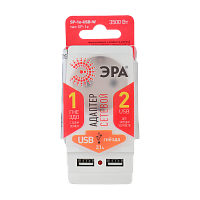 Разветвитель ЭРА SP 1р.С/З 16A 2USB белый (1/10/60)