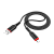 Кабель HOCO X59 USB (m)-microUSB (m) 1.0м 2.4A нейлон черный (1/30/300)