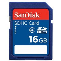 Карта памяти microSD SanDisk 16GB Class4 4 МБ/сек без адаптера