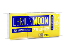Губка для посуды Lemon Moon 94х70х44мм фреза 3шт. (1/52)