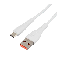 Кабель GoPower GP07M USB (m)-microUSB (m) 1м 2.4A силикон белый (1/200/800)