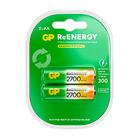 Аккумулятор бытовой GP HR6 AA BL2 NI-MH 2700mAh в пластиковой упаковке клемшел (2/20/200)