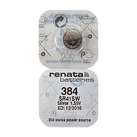 Батарейка Renata 384 (SR41SW) Silver Oxide 1.55V (1/10/100)
