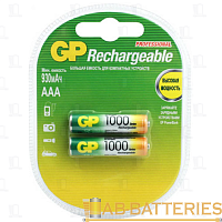 Аккумулятор бытовой GP HR03 AAA BL2 NI-MH 1000mAh в бумажной упаковке (2/28/224) 