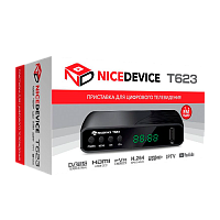 Приставка для цифрового ТВ Nicedevice T623 DVB-T/T2/C черный 