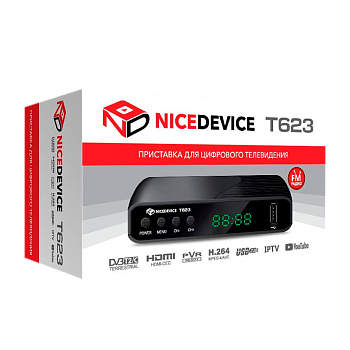 Приставка для цифрового ТВ Nicedevice T623 DVB-T/T2/C черный 