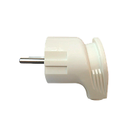 Вилка электрическая Прогресс С/З угловая белый (1/30/300)