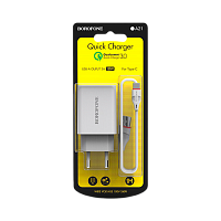 Сетевое З/У Borofone BA21A 1USB 3.0A QC3.0 белый (1/83/332)
