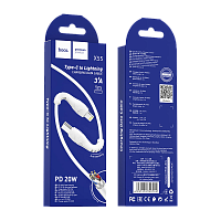 Кабель HOCO X55 Lightning (m)-Type-C (m) 1м 3.0A 20W ПВХ белый (1/31/310)