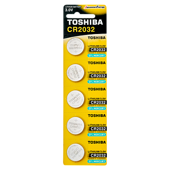 Батарейка Toshiba CR2032 BL5 Lithium 3V (5/100/12000)