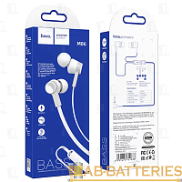 Наушники внутриканальные HOCO M86 с микр. белый (1/21/210)