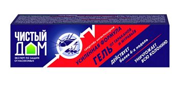 Гель от тараканов Чистый дом усиленное действие 50мл (1/40)