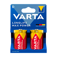 Батарейка Varta LONGLIFE MAX POWER (MAX TECH) LR20 D BL2 Alkaline 1.5V (4720) (2/12/60)