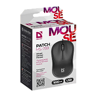 Мышь проводная Defender MS-759 Patch классическая USB черный (1/100)