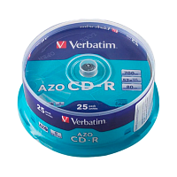 Диск CD-R Verbatim DL 700MB 52x 25шт. cake box (25/200)
