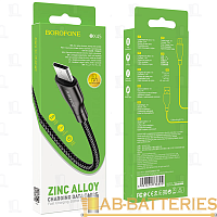 Кабель Borofone BX45 USB (m)-microUSB (m) 1м 2.4A нейлон черный (1/360)