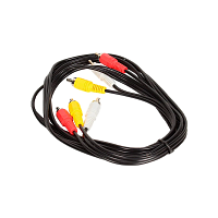 Кабель Atcom AT1004 3xRCA (m)-3xRCA (m) 3.0м черный в пакете (1/10/200)