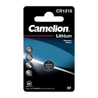 Батарейка Camelion CR1216 BL1 Lithium 3V (1/10/1800)