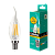 Лампа светодиодная филамент Camelion CW35 E14 7W 3000К 172-265V свеча на ветру прозрачная (1/10/100)
