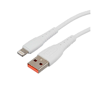 Кабель GoPower GP07L USB (m)-Lightning (m) 1.0м 2.4A силикон белый (1/200/800)