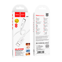 Кабель HOCO X87 USB (m)-Type-C (m) 1м 2.4A силикон белый