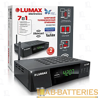 Приставка для цифрового ТВ Lumax DV4207HD DVB-T/T2/C металл черный (1/20) 