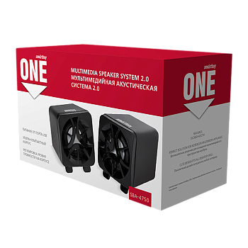 Колонки 2.0 Smartbuy ONE 3W USB+Jack 3.5мм черный (1/40) 
