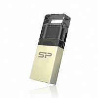 Флеш-накопитель Silicon Power Mobile X10 16GB USB2.0 металл золотой  | Ab-Batteries | Элементы питания и аксессуары для сотовых оптом
