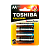 Батарейка Toshiba LR6 AA BL4 Alkaline 1.5V (4/48/192)
