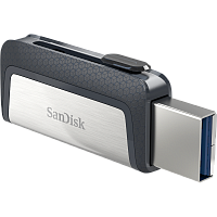 Флеш-накопитель SanDisk Ultra Dual DDC2 16GB USB3.1 Type-C (m) пластик серый 