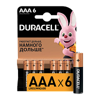 Батарейка Duracell Basic LR03 AAA BL6 Alkaline 1.5V (6/60/36000)