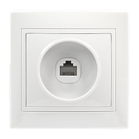 Розетка Smartbuy телефонная 1-местная белая "Венера"