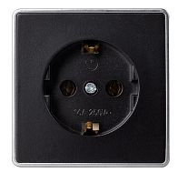 Розетка Smartbuy "Сириус" 1гн. 16A С/З пластик черный